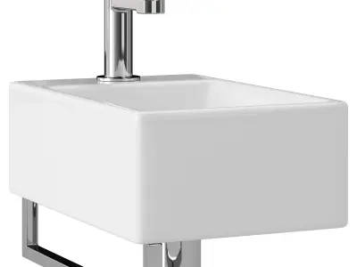 Villeroy Boch Memento Basin and Towel Rail Bundle 3D model