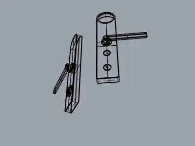 Intelligent door lock White design  3D model 3D print model