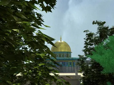 Dom of The Rock al-aqsa mosque 3D model