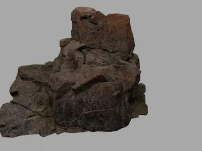 buda 4 rock Low-poly 3D model