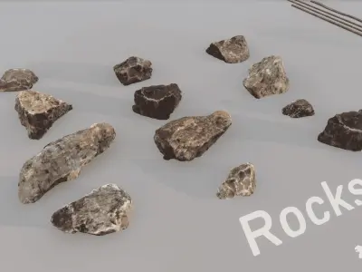 Spanish Cottage Low-poly 3D model