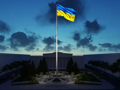 3d model of a flagpole 3D model