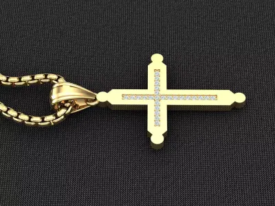 Cross Light Gold 3CP095 3DM STL 3D model