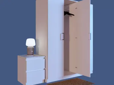 bedroom accessories 3D model