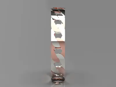 Two-tone wicker bangle model bg0004 3D print model