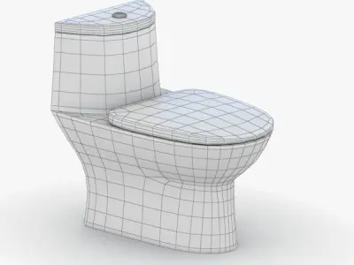 1526 - Toilet Low-poly 3D model