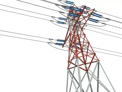 transmission tower Low-poly 3D model