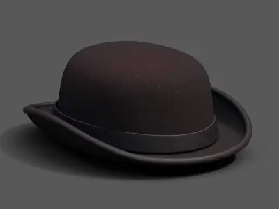 Human Hat Generic Brown protection classic basic package  Low-poly 3D model