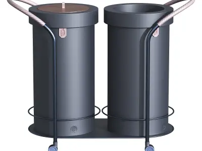 Trash Can Low-poly 3D model