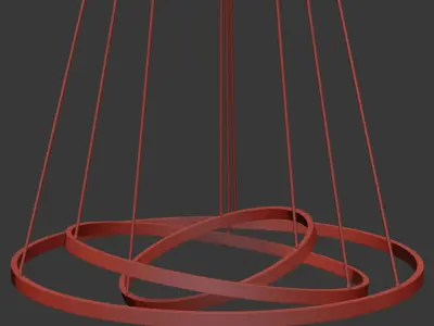 Ring Ceiling Light Collection 3D model