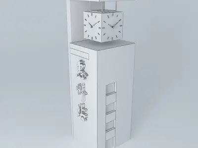 Huizhou Station Clock Tower Free 3D model