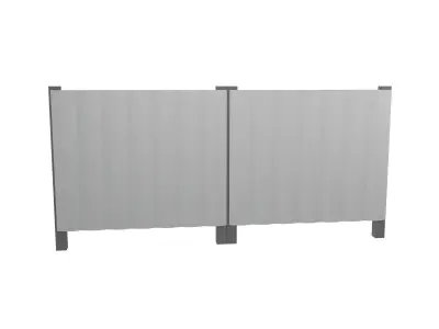Low Poly Construction Metal Fence v1 001 Low-poly 3D model
