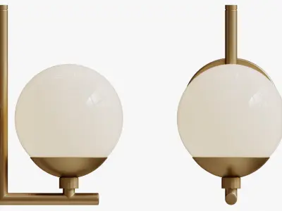 Quimby Wall Sconce gold 3D model