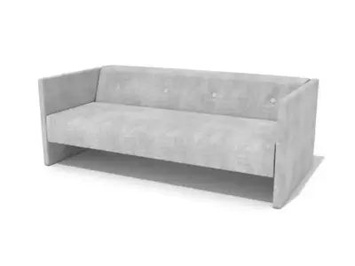 Light Grey Sofa 3D model