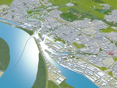 Bremerhaven Germany Low-poly 3D model