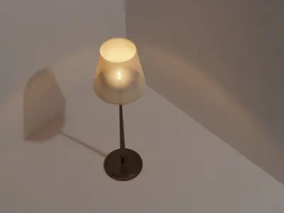 Floor Lamp With Shade Modified With Prodecurals in Blender Free 3D model