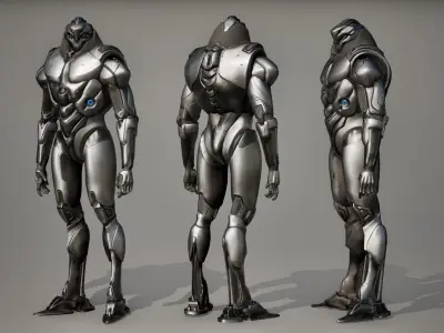 Robot 9 Low-poly 3D model