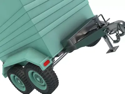 Mobile Skip Trash Trailer 3D model