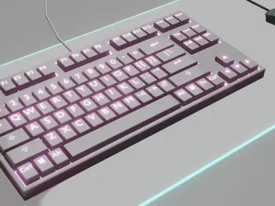 Toon Shaded Pc Desk  3D model