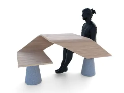 Modern Outdoor Bench 3D model