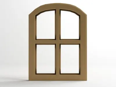 Window 2 wooden 3D model
