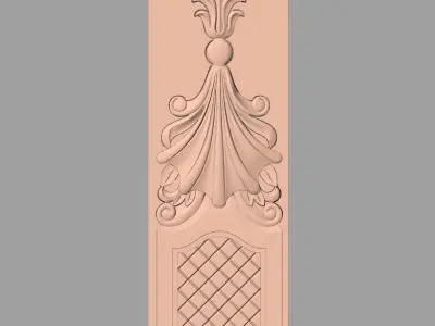 Door flower relief model STL format for CNC carving E480 3D model