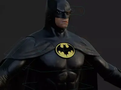 Batman 1989 3D Model Rigged PBR Blender FBX OBJ Low-poly 3D model