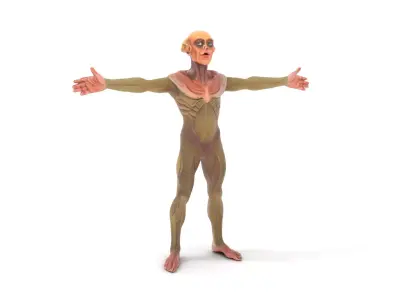 Detailed Alien Creature model pack Low-poly 3D model