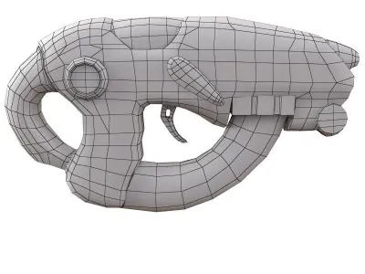 Sci Fi Rifle Low-poly 3D model shop