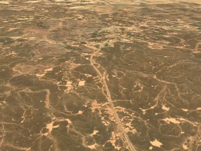 Mecca and the Red Sea coast of Saudi Arabia - tile n22 e40 3D model