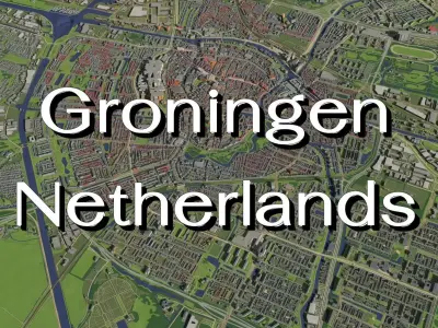 Groningen Netherlands - city and urban 3D model