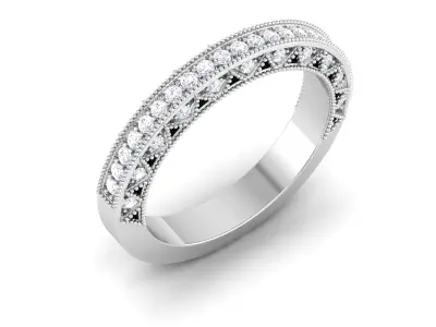 Solitaire Engagement Wedding Etarnaty Band 3D print model