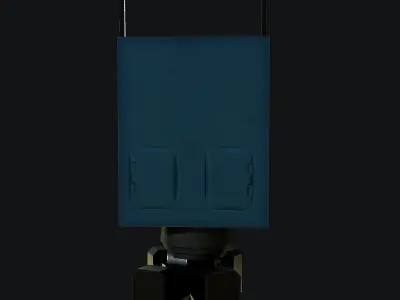 SCIFI Desk Computer Low-poly 3D model