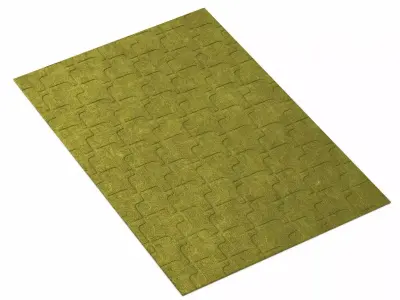 Cross teal rug 3D model