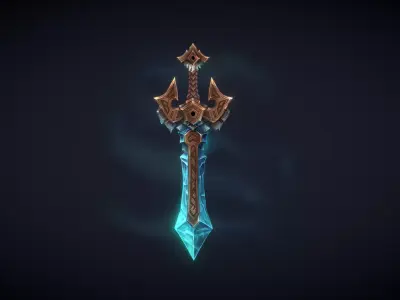 Glacial Sword 3D Model  Low-poly 3D model