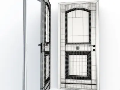 Door Audierne and Doorknob 3D model