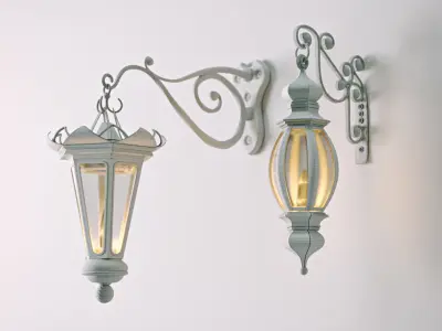 Fantasy Antique Lanterns - Lighting set 3D model