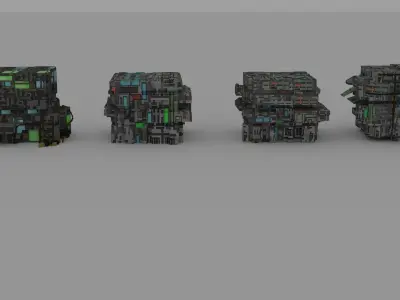 Cyberpunk Asset  Free low-poly 3D model