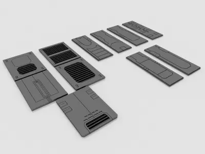 SCI FI PANEL MODEL X 11 3D model