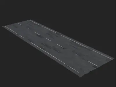 ROAD LOW POLY MODAL Free low-poly 3D model