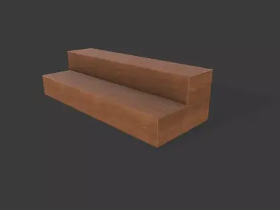 Stairs Low-poly 3D model