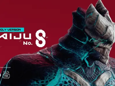 Low Poly - Kaiju No 8 - Hibino Kafka Low-poly 3D model