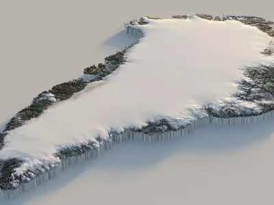 Greenland Terrain Country 3D model