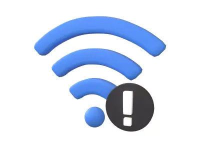Wifi Problem Symbol v1 014 Low-poly 3D model