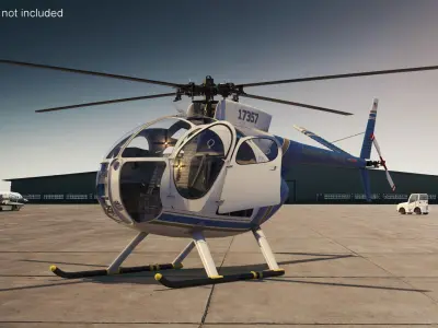  Light Utility Helicopter Hughes OH-6 Cayuse Rigged 