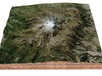 Pico de Orizaba Stratovolcano Mexico 3D model