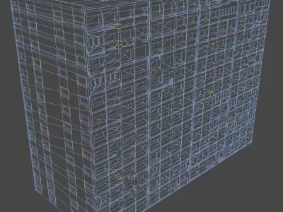 Asian Block of flats Low-poly 3D model