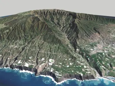La Palma island Canary Islands Spain 3D model