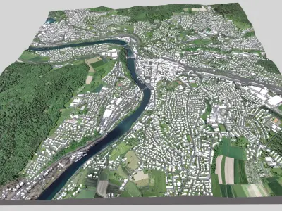 Cityscape Schaffhausen Switzerland  3D model