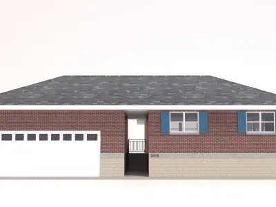 House-002- Low Poly 3D model